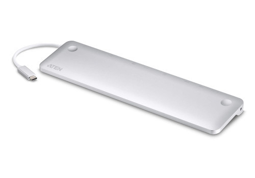Aten UH3234 base para portátil y replicador de puertos Alámbrico USB 3.2 Gen 1 (3.1 Gen 1) Type-C Plata (1)