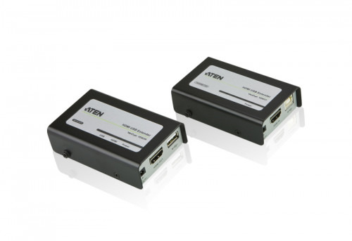 Aten VE803 extensor audio/video Transmisor y receptor de señales AV Negro, Gris