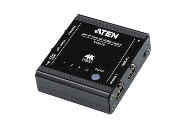 Aten VS381B-AT 3-Port True HDMI Switch with
