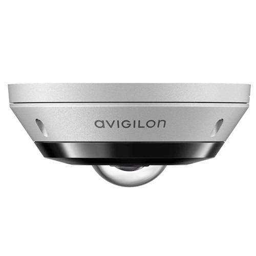 Avigilon 12.0W-H5A-FE-DO1 Cámara hemisférica fisheye mini-domo 360º IP 12Mpx, Analítica, H.265, WDR 120dB, SD, micrófono, E/S al