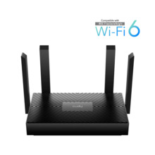 Router WiFi Gigabit AX1500. WiFi 6 de doble banda y 4 flujos. Velocidad WiFi de hasta 1201 Mbps + 300 Mbps. 4 antenas externas d