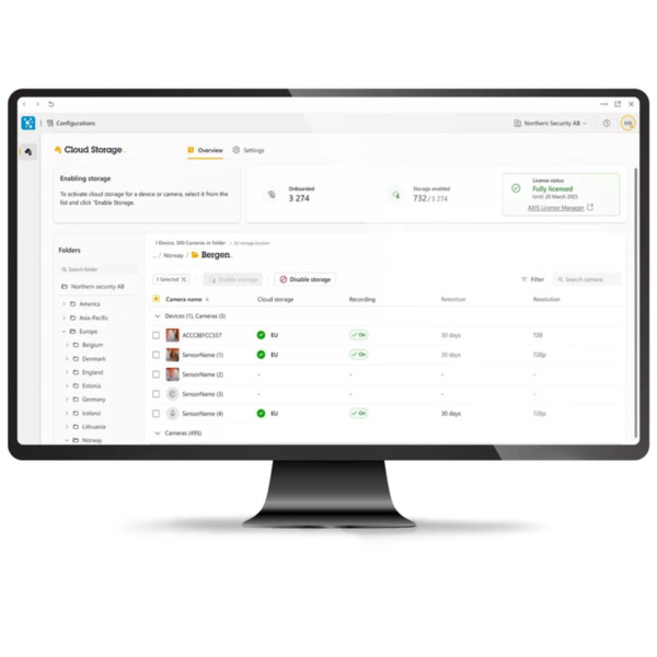 Axis 03148-001 ACS CLOUD STORAGE 30D 720P 1Y