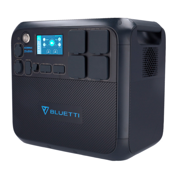BLUETTI BL-AC200MAX Batería portátil Bluetti - Gran capacidad 2048Wh - Potencia salida 2200W max - Salidas y formas de recarga m