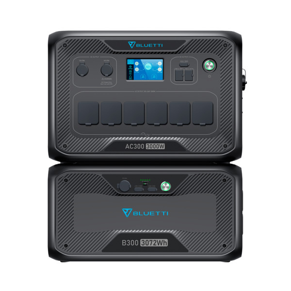 BLUETTI BL-AC300-1xB300 Kit batería doméstica Bluetti - Gran capacidad 3072Wh - Potencia 3000W - Salidas y formas de recarga múl