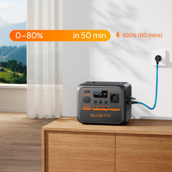 BLUETTI BL-AC50P Batería portátil Bluetti - Gran capacidad 504Wh (18Ah) - Potencia pico 1200W - Salidas y formas de recarga múlt (1)