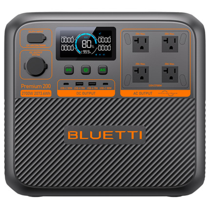 Comprar BLUETTI BL-PREMIUM-200V2 Estación de energía portátil - Gran capacidad 2074Wh - Potencia salida 2700W - Salidas y formas de recarga múltiples - 6000 ciclos de vida | Función UPS - Pantalla LCD | Control vía app