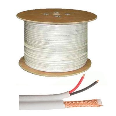 Bobina de Cable Siamés 100m : RG-59 + Alimentación . Diámetro 6mm