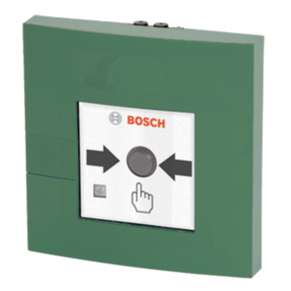 BOSCH FMC-210-DM-G-GR Pulsador analógico color verde. Para montaje en interiores