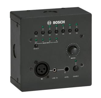 Comprar BOSCH PLN-4S6Z PANEL DE PARED REMOTO TODO-EN-UNO, CONTROL DEL DIRECCIONAMIENTO DE MÚSICA AMBIENTAL Y DEL VOLUMEN, SELECCIÓN REMOTA DE 6 ZONAS Y 4 ENTRADAS DE FUENTE DE MÚSICA, ENTRADA DE MICRÓFONO / LÍNEA REMOTA, DISTANCIA DE HASTA 600 METROS CON