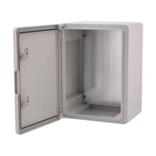 By Demes DEM-334N DEM-334N Caja de plástico con puerta de dos puntos de cierre. Carcasa de plástico ABS y resistente a álcalis,