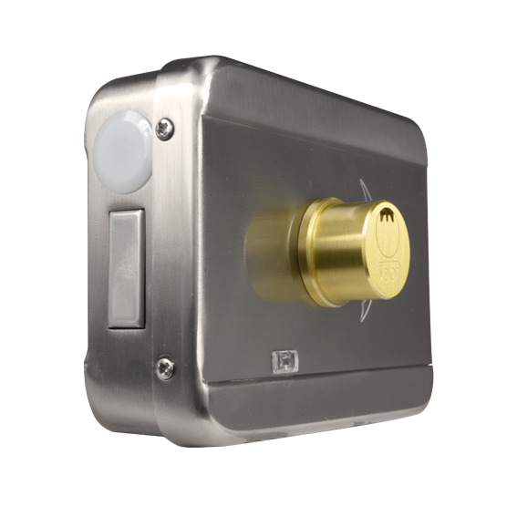 BYSECUR ABK-703B-S Cerradura de seguridad inteligente de superficie electromecánica Fail Secure (NO). Acero inoxidable (4)