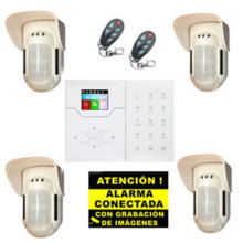 BYSECUR ALARMS BSC02297 Kit de Alarma Bysecur IP / GSM. Central + 4 Volumétricos de exterior + 2 Mandos