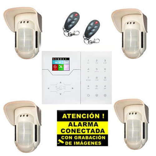BYSECUR ALARMS BSC02297 Kit de Alarma Bysecur IP / GSM. Central + 4 Volumétricos de exterior + 2 Mandos