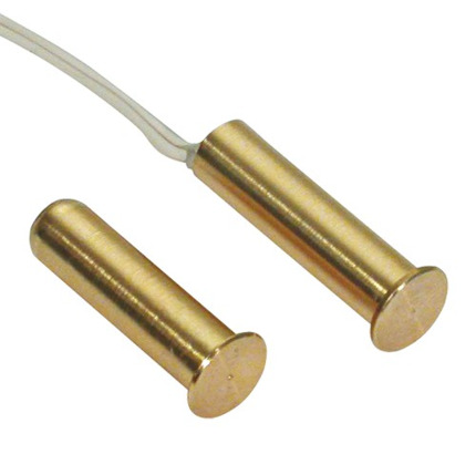 Comprar BYSECUR ALARMS CTI002 Contacto electromagnético de latón 7,5 mm cableado para montaje empotrado grado 2