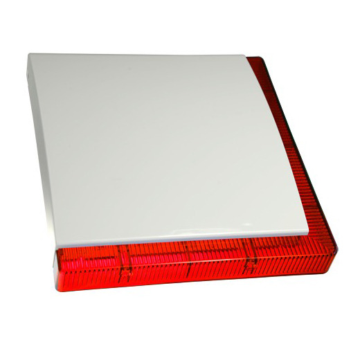 BYSECUR ALARMS SE-VEGA STD_RED Sirena piezoeléctrica con lanzadestellos para exterior grado 3 cableada. Flash Rojo