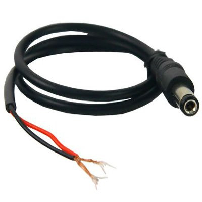 BYSECUR BSC00138 Conector estándar macho de alimentación con cable Rojo Negro paralelo de 10 centímetros