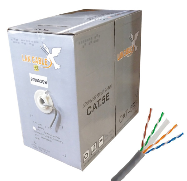 BYSECUR BSC00805 Bobina en caja de 305m cable UTP apantallado CAT5e rígido (1)