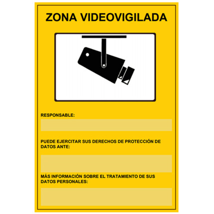 Comprar BYSECUR BSC00837 Placa / cartel de Zona Videovigilada PVC para interior/exterior. Homologado según normativa vigente