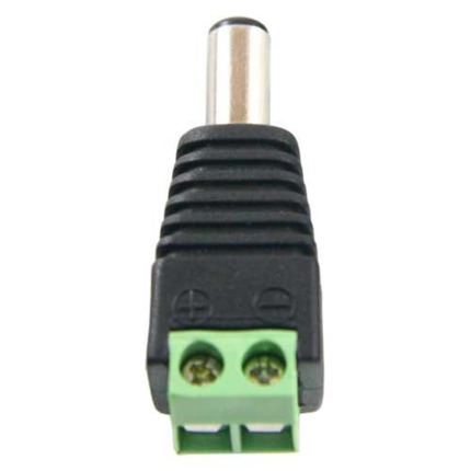 Comprar BYSECUR BSC00942 Conector DC macho estándar con salida +/- de 2 terminales para alimentación