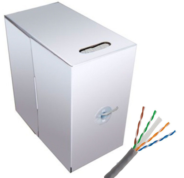 BYSECUR BSC01250 Bobina en caja de 305m cable de UTP CAT6e rígido CCA (1)