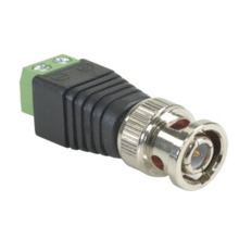 BYSECUR BSC01262 Conector de video BNC macho con salida +/- de 2 terminales