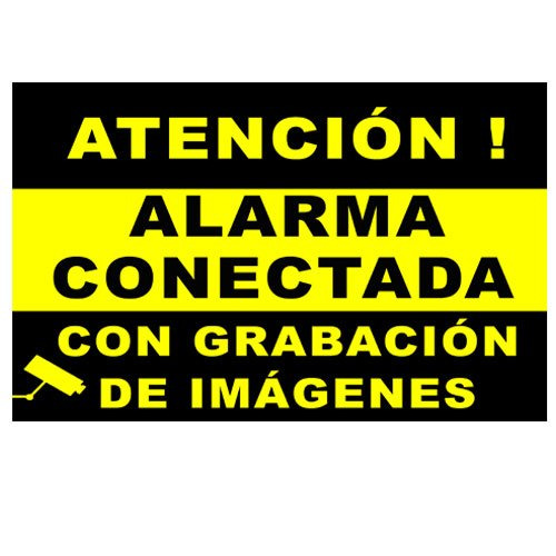 BYSECUR BSC01366 Placa de Alarma Conectada PVC para interior/exterior