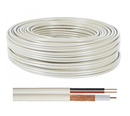 Comprar BYSECUR BSC02277 Bobina de Cable Siamés 100m : RG-59 + Alimentación . Diámetro 6mm