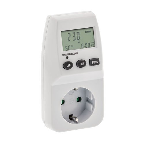 BYSECUR BSC02283 Medidor de consumo eléctrico para enchufe de interior con diferentes parámetros