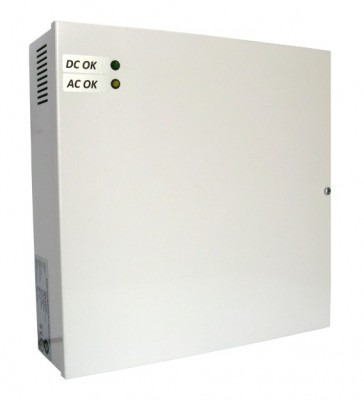 BYSECUR BSC02980 Fuente de alimentación 24V - 4A con caja y espacio para 2 baterías de respaldo de 7Ah (no incluidas) (1)