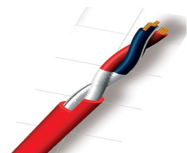 BYSECUR BSC03218 Bobina 100m Cable Incendio 2 hilos. 2 x 1,5 mm² trenzado. Apantallado Color rojo. Libre Halógenos (1)