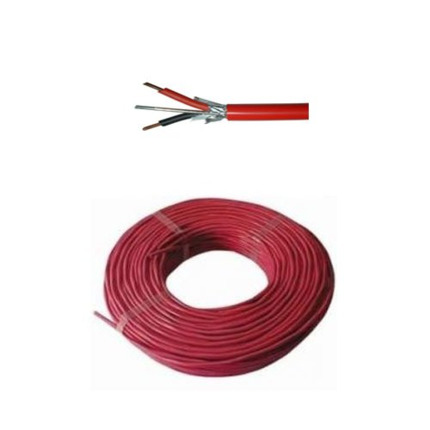 Comprar BYSECUR BSC03218 Bobina 100m Cable Incendio 2 hilos. 2 x 1,5 mm² trenzado. Apantallado Color rojo. Libre Halógenos