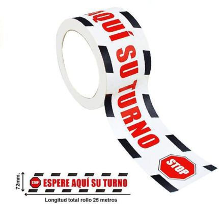 Comprar BYSECUR BSC20588 Rollo de Precinto Espere su Turno