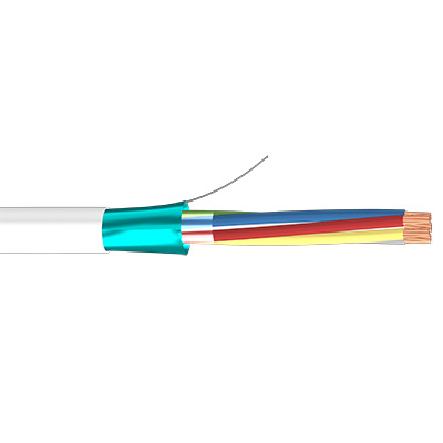 BYSECUR BSC21545 Rollo 100m de cable flexible 4 hilos apantallado libre halógenos (4x0,22 AL/M HF)