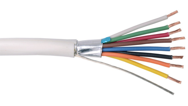 BYSECUR BSC21547 Rollo 100m de cable flexible 8 hilos apantallado libre halógenos (8x0,22 AL/M HF)