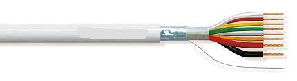 BYSECUR BSC21550 Rollo 100m de cable flexible 6+2 hilos apantallado libre halógenos (AL/M 6x0,22+2x0,75 HF)