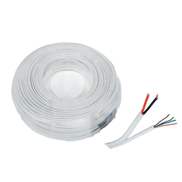 BYSECUR BSC27226 Bobina 100 m de Cable de Alarma Siamés de  6 hilos ( 4 x 0, 22 + 2 x 0,75 ) (1)