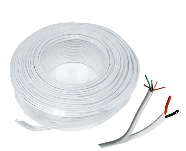 BYSECUR BSC27227 Bobina 100 m de Cable de Alarma Siamés de 8 hilos ( 6 x 0, 22 + 2 x 0,75 ) (1)