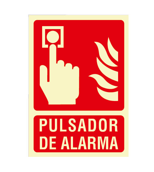 BYSECUR BSCEX123 Cartel de Señalización Pulsador de Alarma