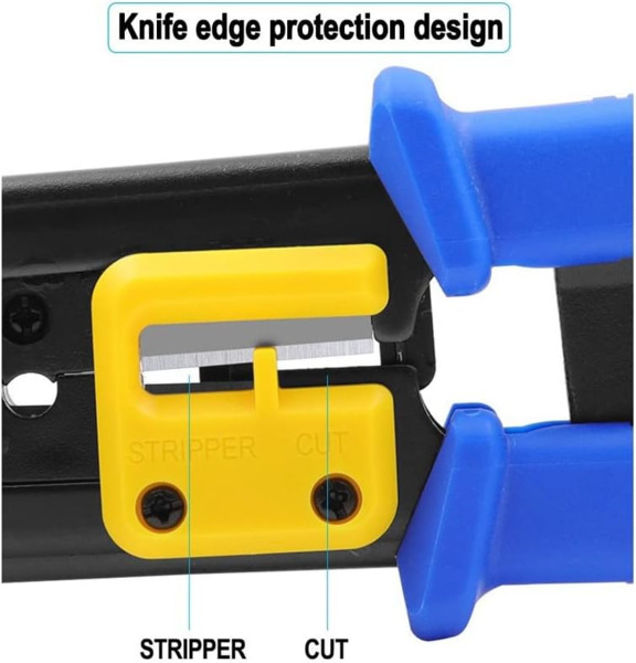 BYSECUR BSCEZ8PIN Crimpadora de conector Pasante RJ45. Empuñadura ergonómica antideslizante (3)