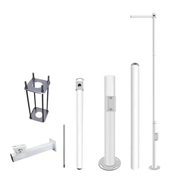 BYSECUR BSCPOLE35W Mástil Desmontable para CCTV de 3.5 metros Color Blanco (1)
