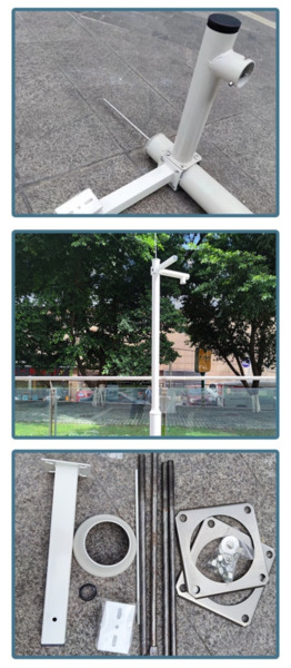 BYSECUR BSCPOLE35W Mástil Desmontable para CCTV de 3.5 metros Color Blanco (4)