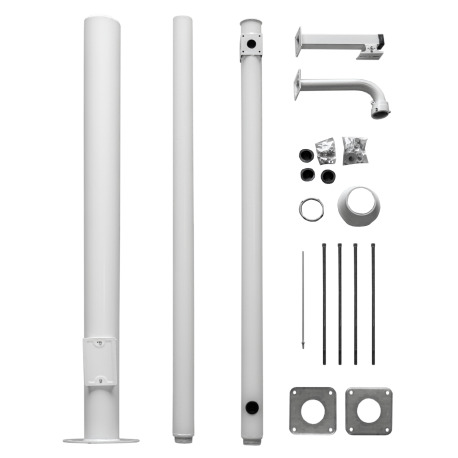 BYSECUR BSCPOLE45W Mástil Desmontable para CCTV de 4.5 metros Color Blanco (1)