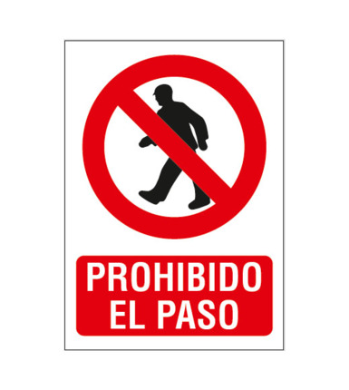 Comprar BYSECUR BSCPR201 Cartel de Señalización Prohibido el Paso
