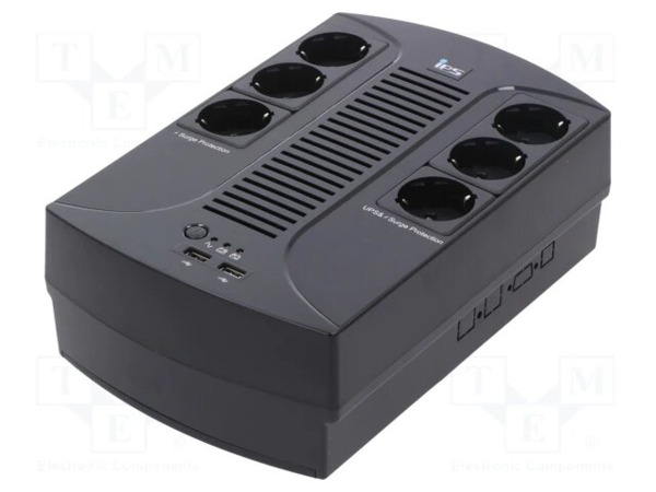 BYSECUR DM-LI-0k6 SAI tipo regleta de enchufes. 600VA / 360W. 6 enchufes (1)