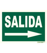 BYSECUR E-320 Cartel de Señalización Evacuación salida derecha