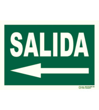 BYSECUR E-321 Cartel de Señalización Evacuación salida izquierda