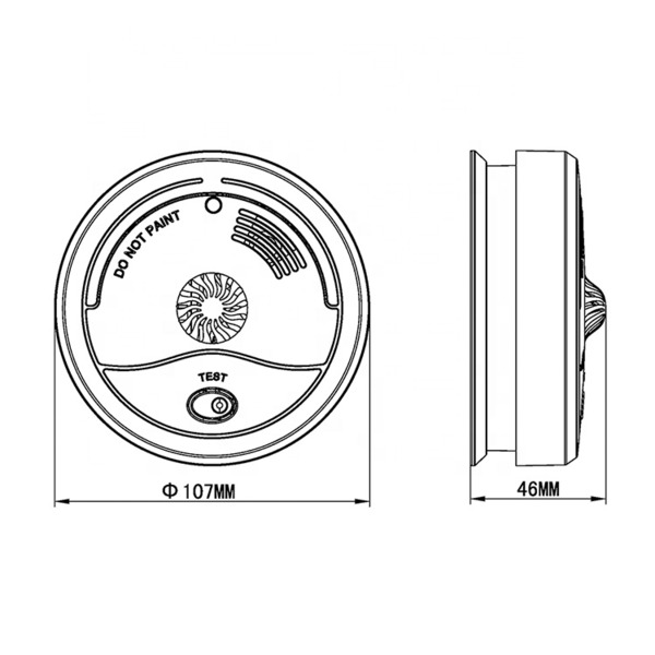 BYSECUR GS401 Detector incendio autónomo sensible a los cambios de temperatura Batería DC9V incluida (4)