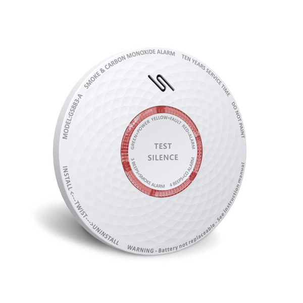 BYSECUR GS883-A Detector autónomo combinado de humo y CO Batería de Litio