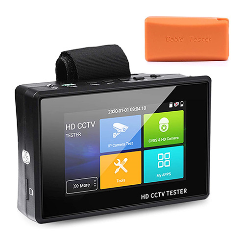 BYSECUR M-IPC-200B Tester CCTV de 4" de muñeca para cámaras IP, HDTVI, HDCVI, AHD, CVBS. POE, WiFi (1)