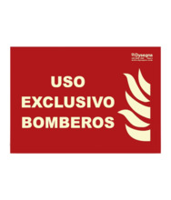 BYSECUR P-195 Cartel de Señalización Uso Exclusivo bomberos